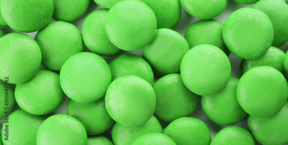 Many colorful candies as background, top view. Banner design Many colorful candies as background, top view. Banner design