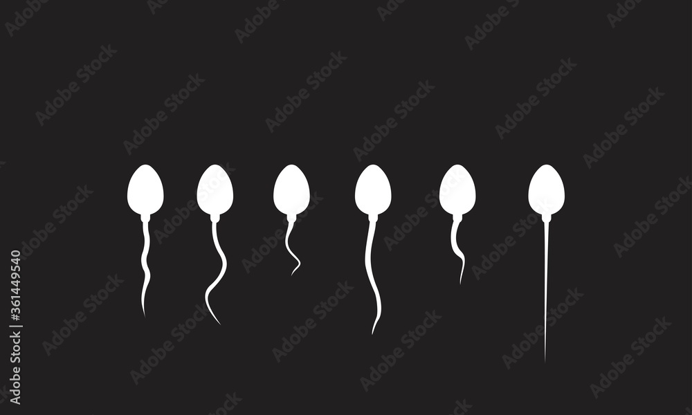Sperm icon fertilizing egg cell. Logo drawn in flat style. Sperm icon fertilizing egg cell. Logo drawn in flat style.