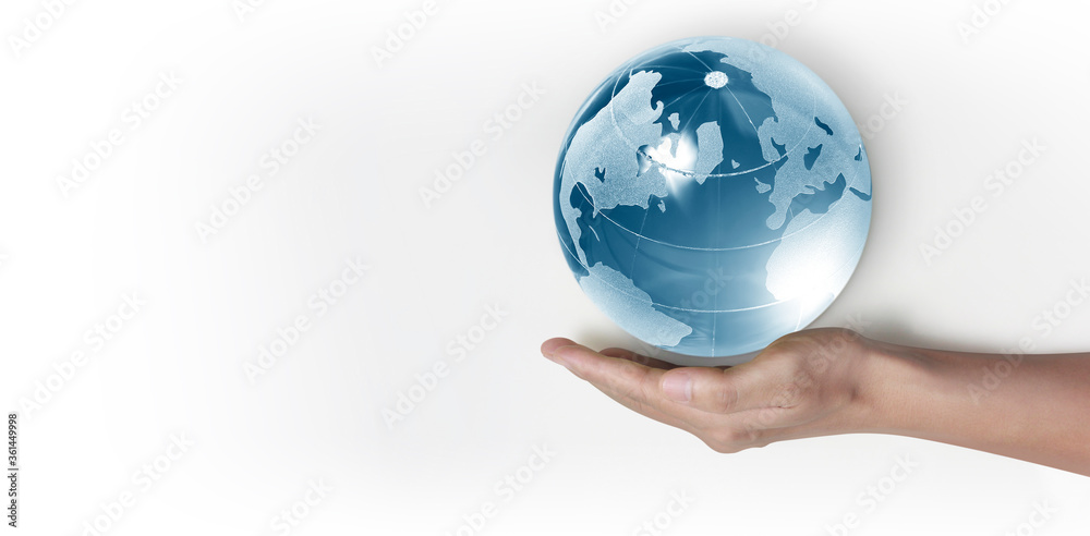 Globe, earth in human hand. Earth image provided by Nasa Globe, earth in human hand. Earth image provided by Nasa