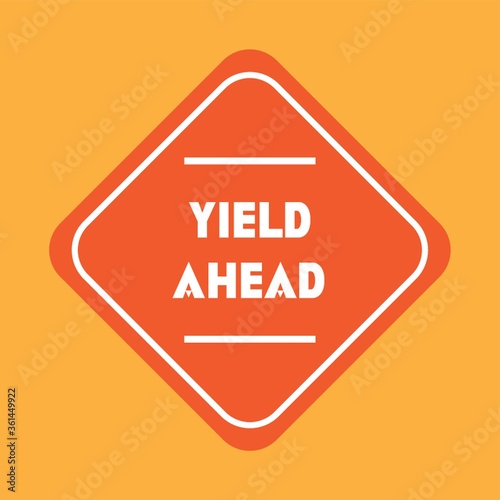 Yield ahead sign