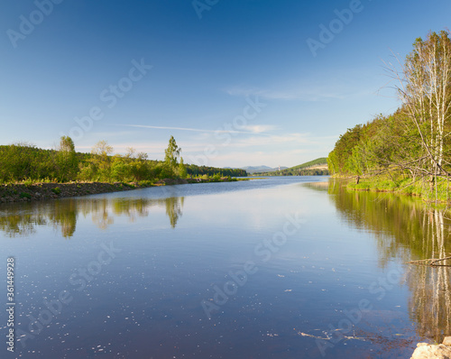 Evening on the river Ay