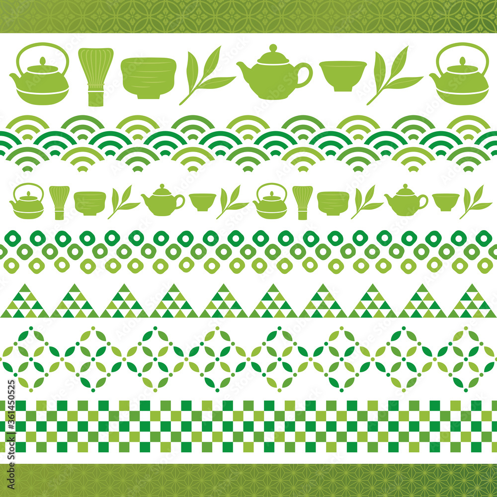 抹茶 和風バナー 広告イラスト Stock Vector Adobe Stock