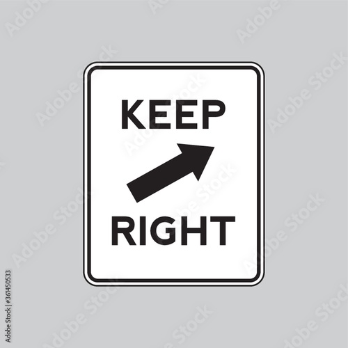Keep right sign