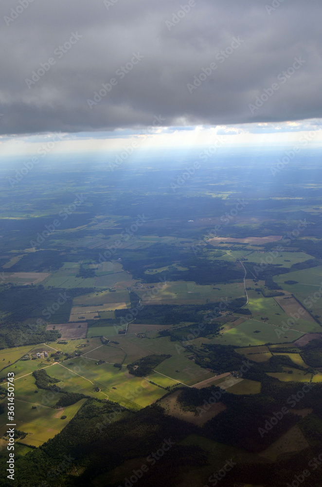 Fototapeta premium Tallinn. View from the airliner 