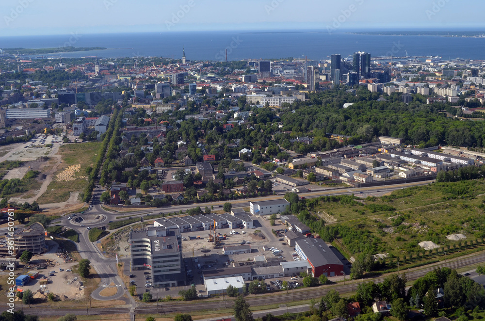 Tallinn. View from the airliner 