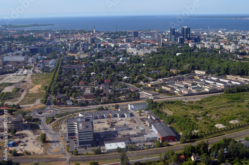 Tallinn. View from the airliner 