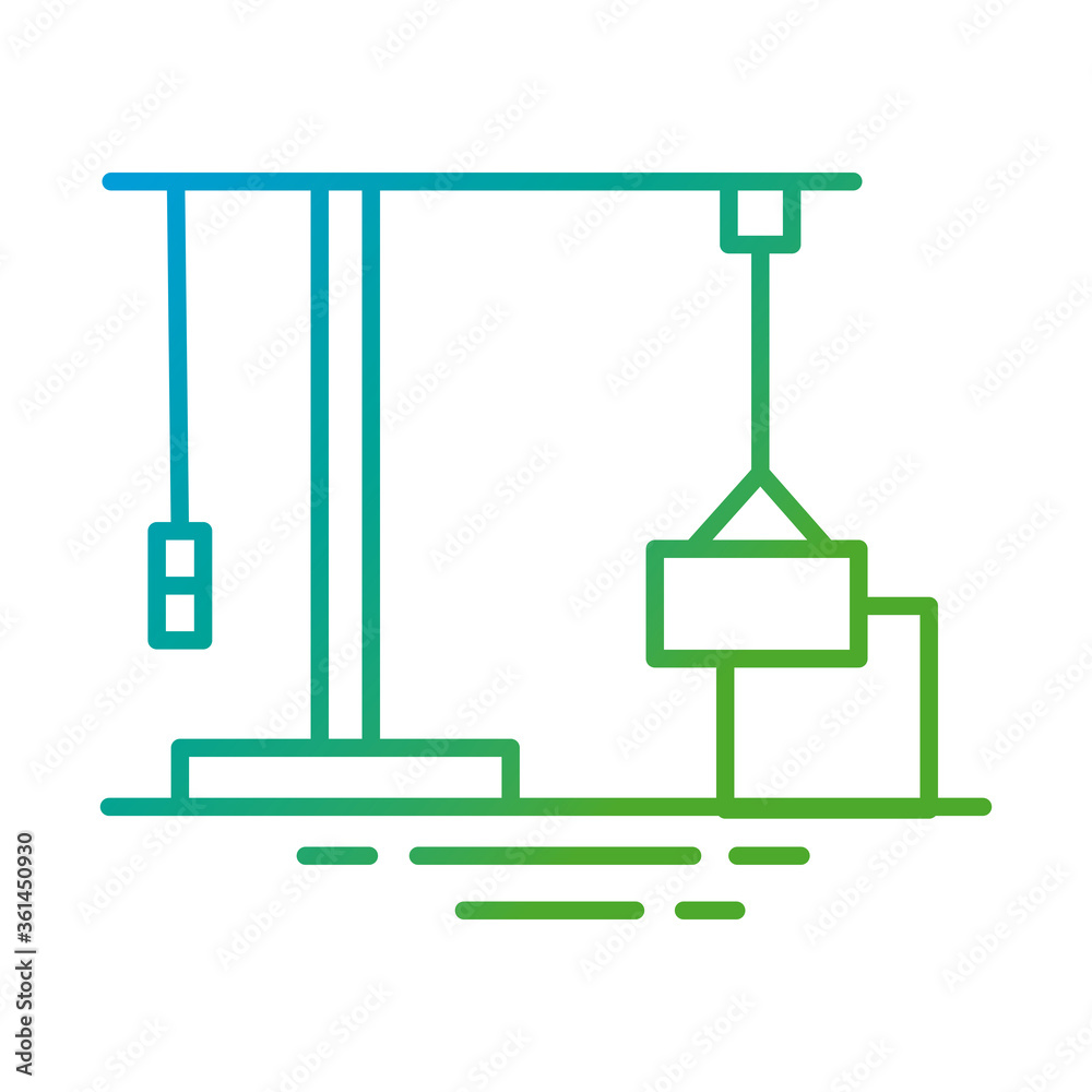 crane lifting tower gradient style icon crane lifting tower gradient style icon