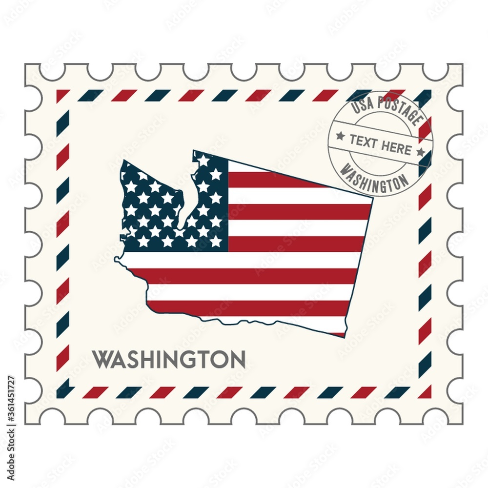 Obraz premium Washingtonpostagestamp