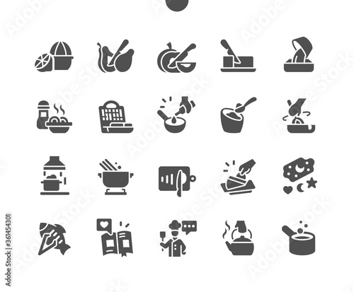 Cooking 2 Well-crafted Pixel Perfect Vector Solid Icons 30 2x Grid for Web Graphics and Apps. Simple Minimal Pictogram