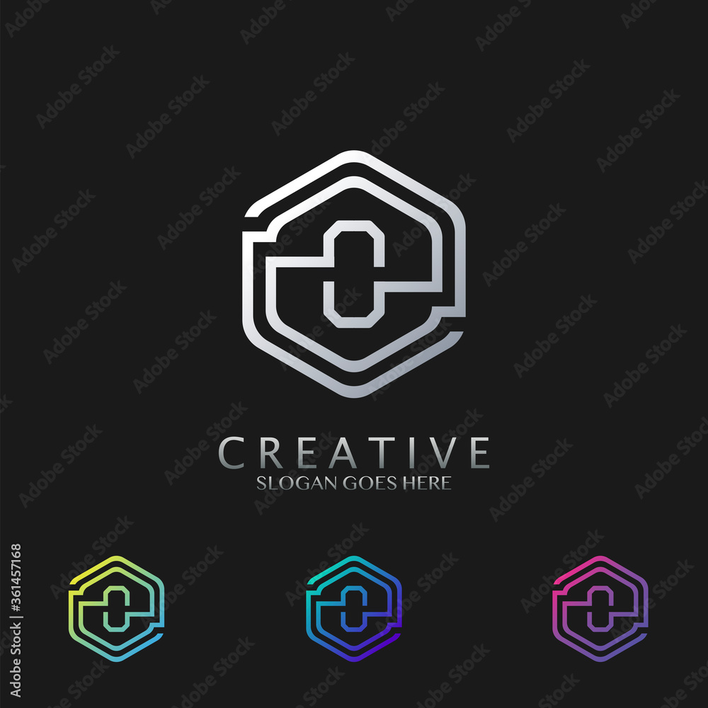 Hexagon O Letter logo vector design for technology business Hexagon O Letter logo vector design for technology business