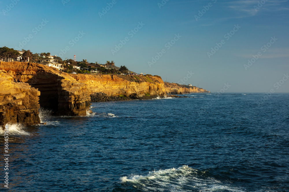 Sunset at the sunset cliff, San Diego, California