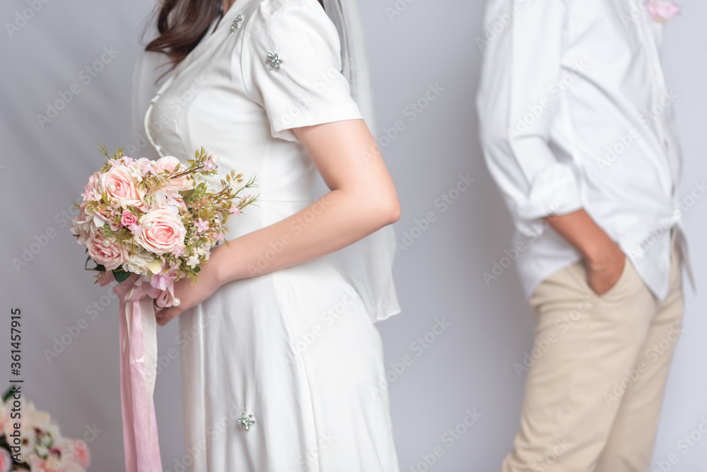 Women and men are in love walking back to each other. Women and men are in love walking back to each other.