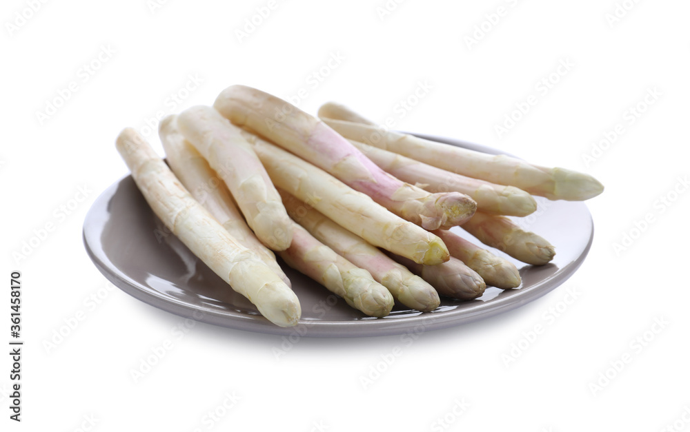 Fresh raw asparagus spears isolated on white Fresh raw asparagus spears isolated on white