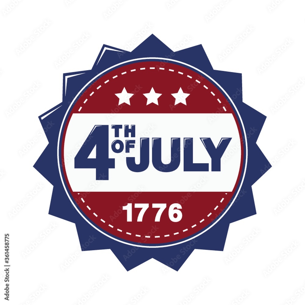 USA independence day label