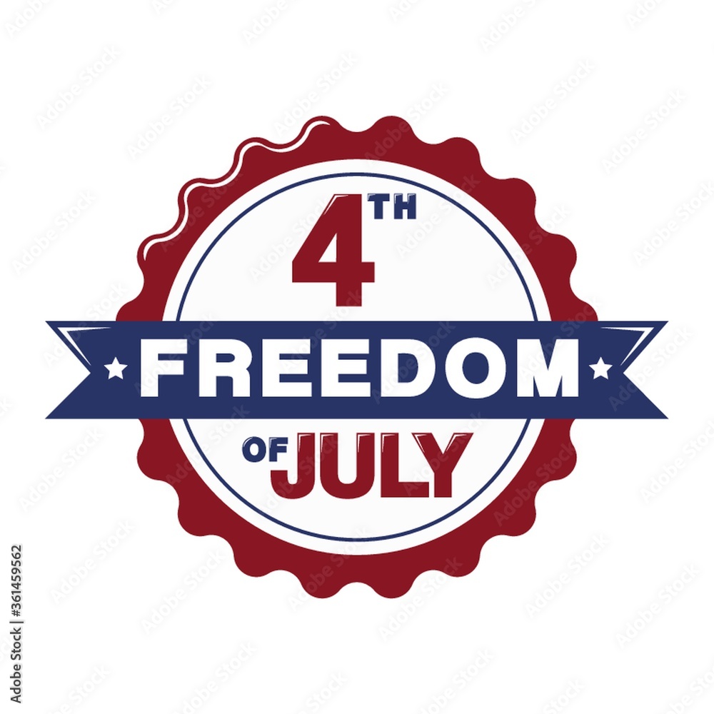 Obraz premium USA independence day label