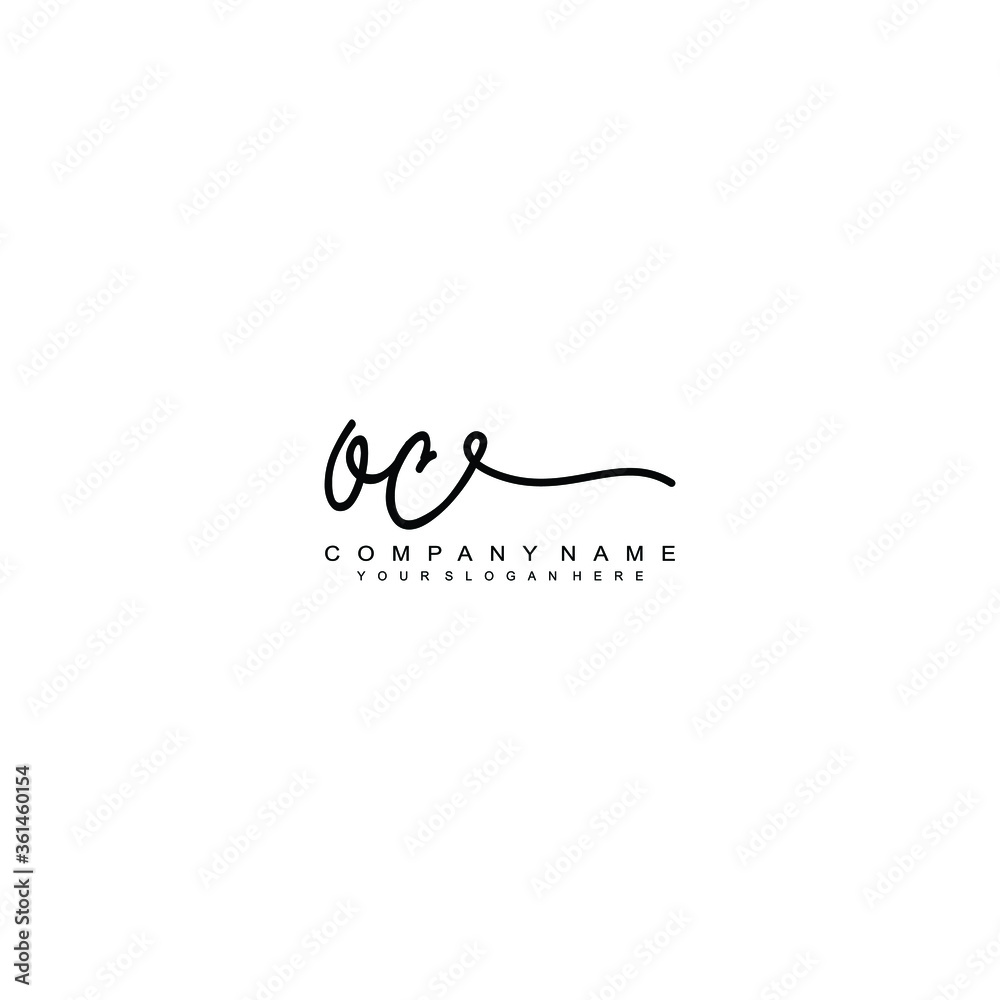 OC initials signature logo. Handwriting logo vector templates. Hand drawn Calligraphy lettering Vector illustration. OC initials signature logo. Handwriting logo vector templates. Hand drawn Calligraphy lettering Vector illustration.