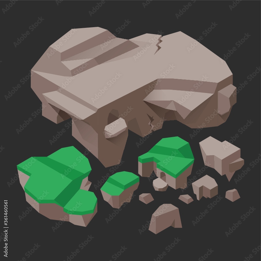 Fototapeta Isometric rocks
