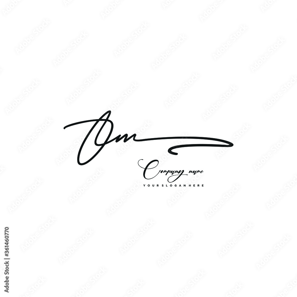 OM initials signature logo. Handwriting logo vector templates. Hand drawn Calligraphy lettering Vector illustration. OM initials signature logo. Handwriting logo vector templates. Hand drawn Calligraphy lettering Vector illustration.