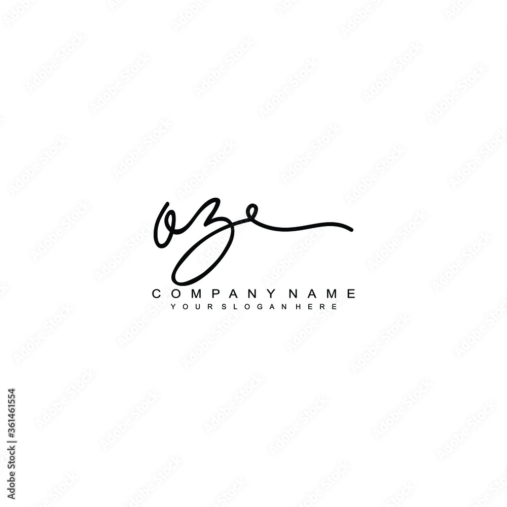 OZ initials signature logo. Handwriting logo vector templates. Hand drawn Calligraphy lettering Vector illustration. OZ initials signature logo. Handwriting logo vector templates. Hand drawn Calligraphy lettering Vector illustration.