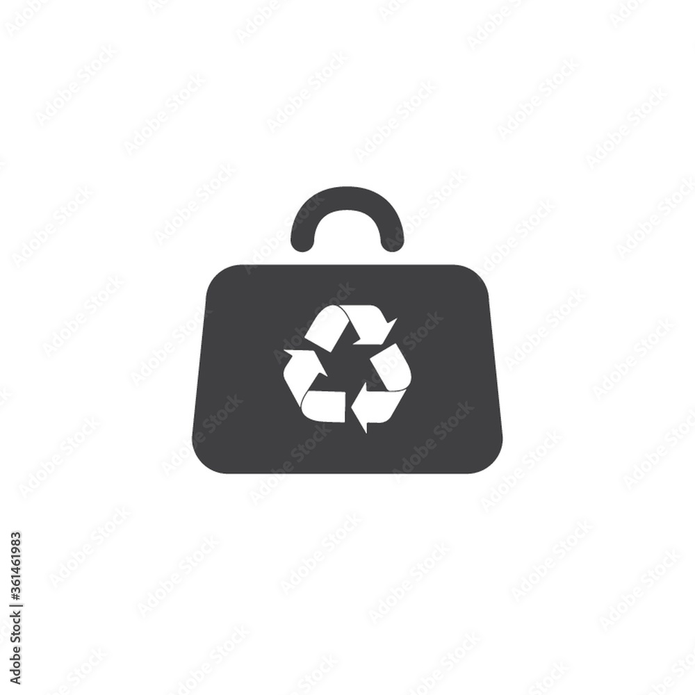 Bag with recycle symbol Bag with recycle symbol