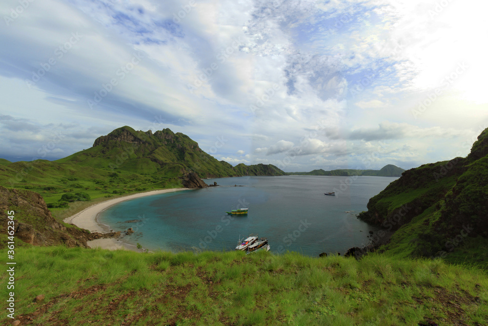 Sea and Hill View on the Island, Labuan Bajo, Flores, Indonesia Sea and Hill View on the Island, Labuan Bajo, Flores, Indonesia