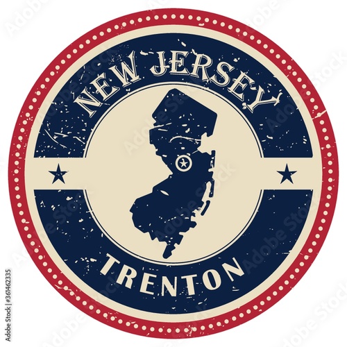 Stamp of New Jersey state