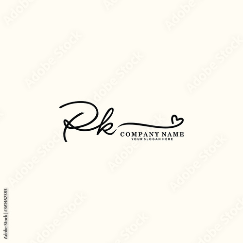 PK initials signature logo. Handwriting logo vector templates. Hand drawn Calligraphy lettering Vector illustration.