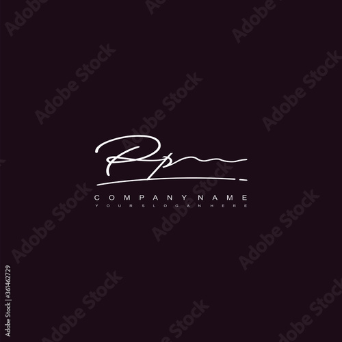 PP initials signature logo. Handwriting logo vector templates. Hand drawn Calligraphy lettering Vector illustration.