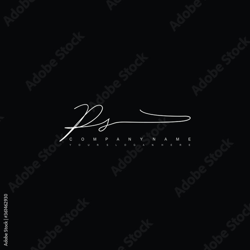 PS initials signature logo. Handwriting logo vector templates. Hand drawn Calligraphy lettering Vector illustration.
