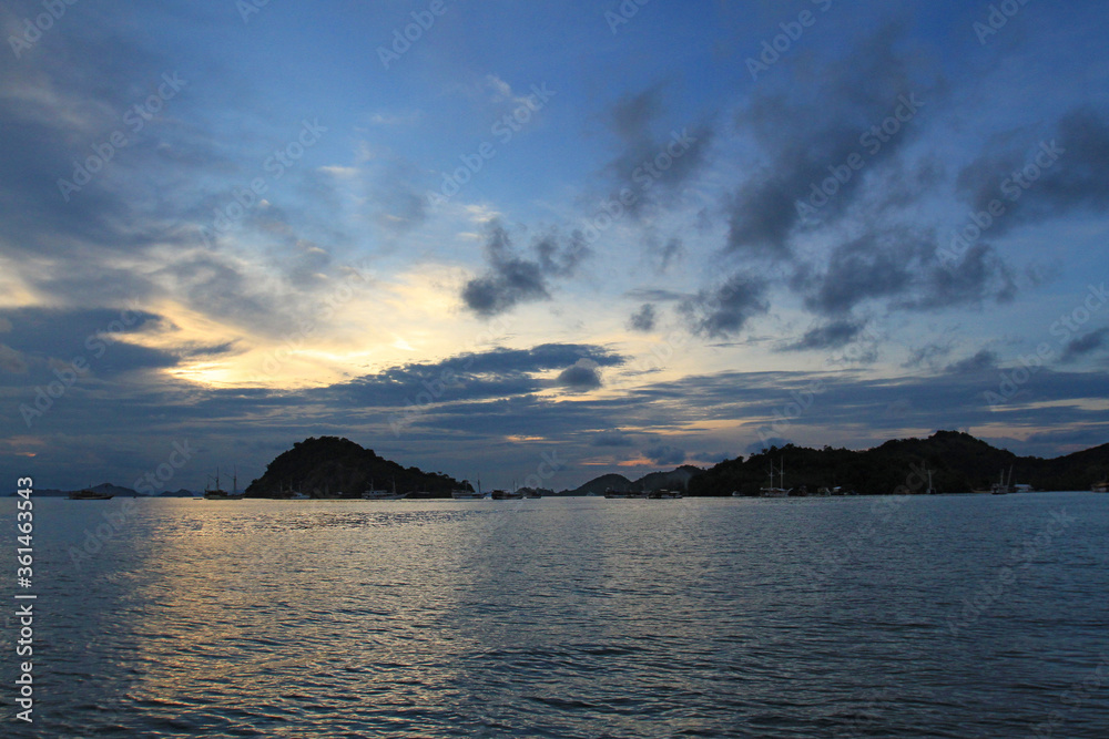 Sea and Hill View on the Island, Labuan Bajo, Flores, Indonesia