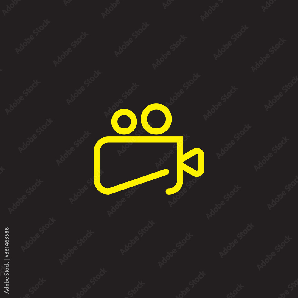 Vector design of a modern logo camera icon