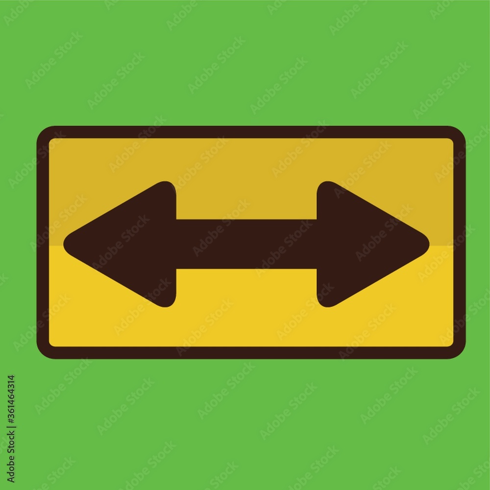 Bi-directional road sign Stock Vector | Adobe Stock
