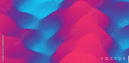 Abstract background with dynamic effect. Creative design with vibrant gradients. 3D vector Illustration.