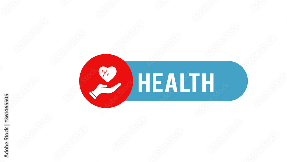 Health insurance icon illustration on white background Health insurance icon illustration on white background