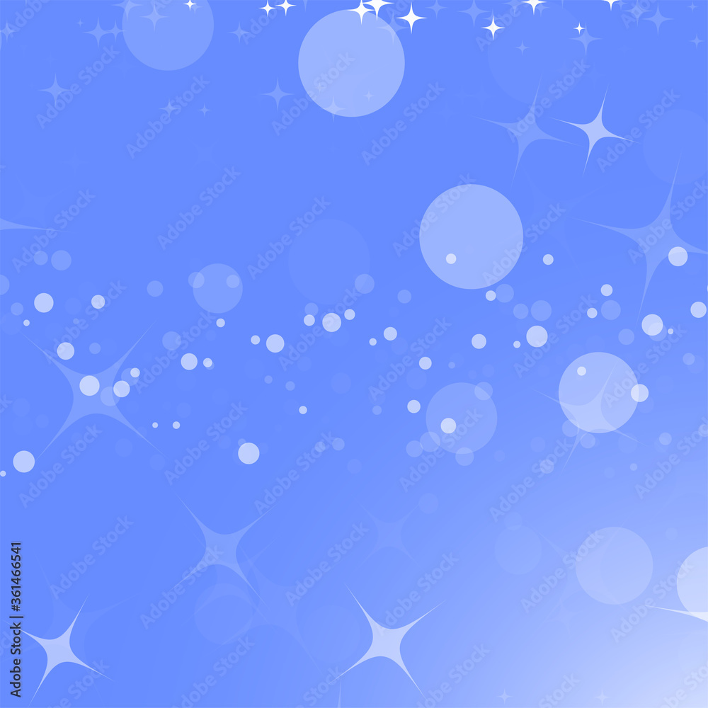 Colorful abstract background with circles and stars. Simple flat vector illustration.
