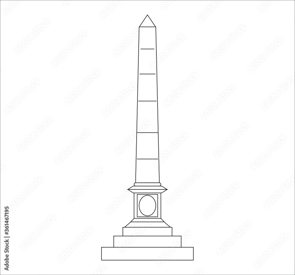 Burnaby's Memorial in Birmingham in England. illustration for web and mobile design.