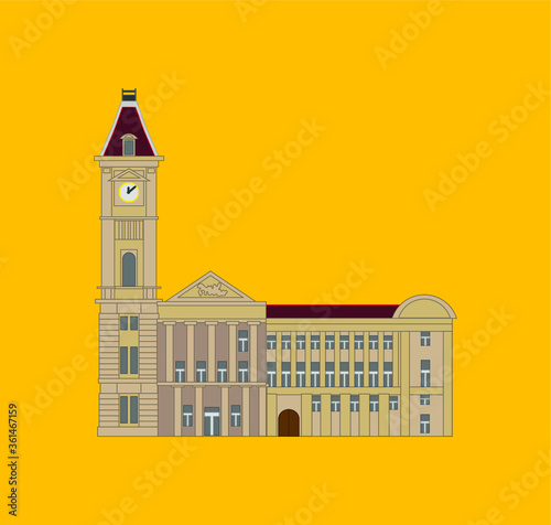 Birmingham Museum in England. illustration for web and mobile design.