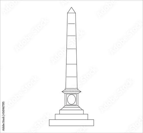 Obraz na płótnie Burnaby's Memorial in Birmingham in England. illustration for web and mobile design. w salonie