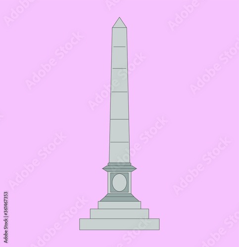 Burnaby's Memorial in Birmingham in England. illustration for web and mobile design.