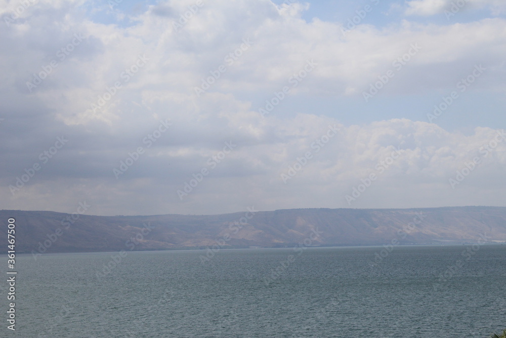 view of Tiberias mountains