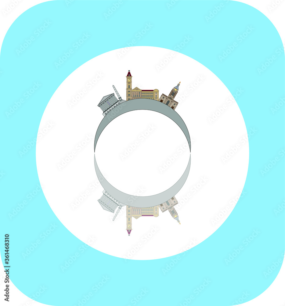Fototapeta premium Birmingham city skyline in England. illustration for web and mobile design.