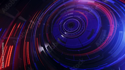 News intro graphic animation with lines and circular shapes, abstract background. Elegant and luxury dynamic style for news and business template
