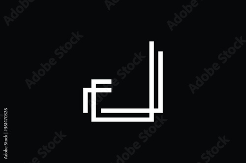 Minimal elegant monogram art logo. Outstanding professional trendy awesome artistic J JJ initial based Alphabet icon logo. Premium Business logo White color on black background