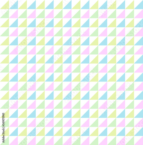 Pastel Triangle Yellow Green Pink Blue Pattern