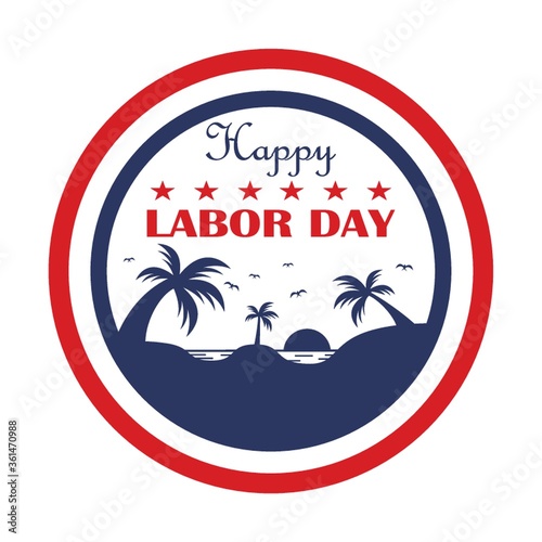 Labor day label