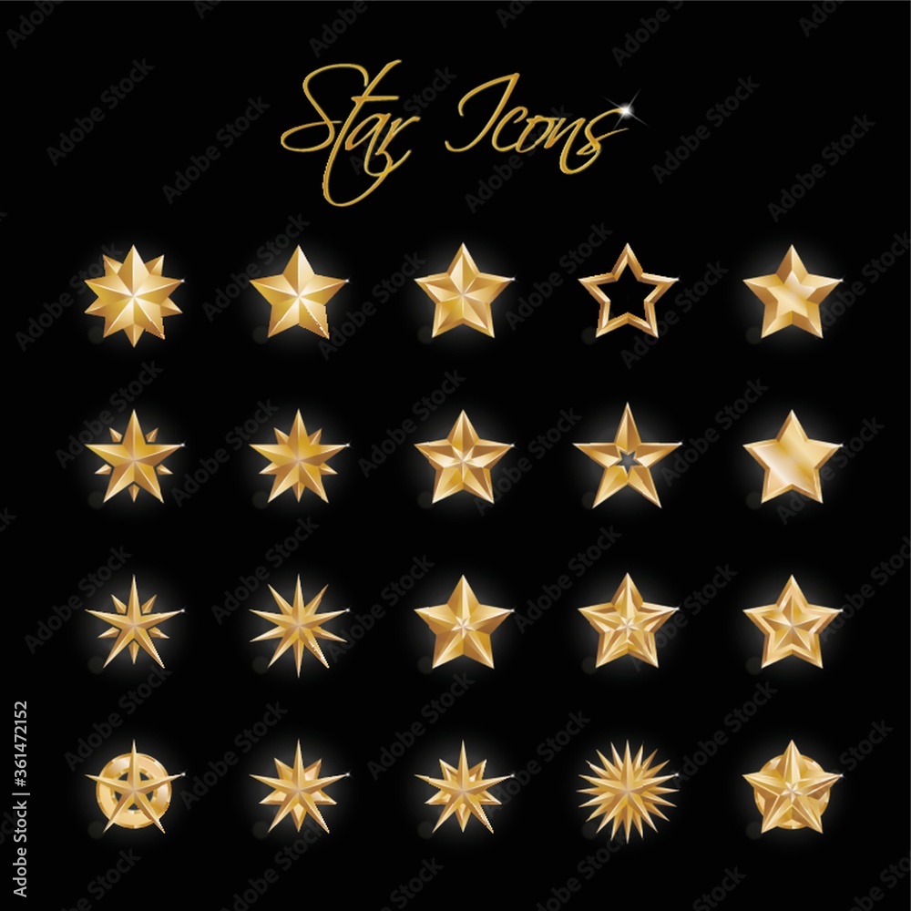collection of star icons collection of star icons