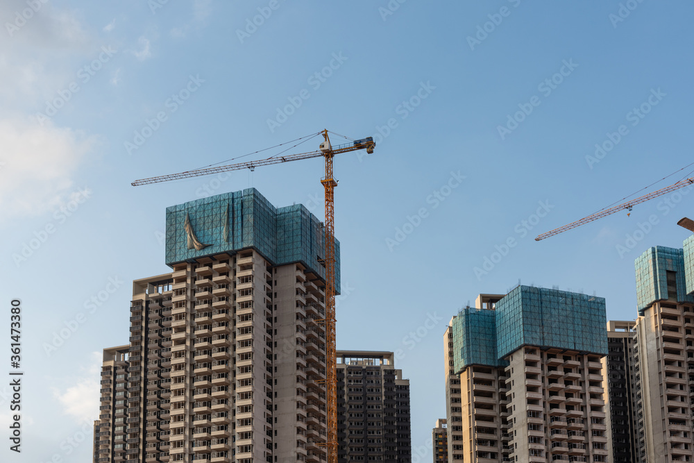 High-rise building architecture copy space landscape in China