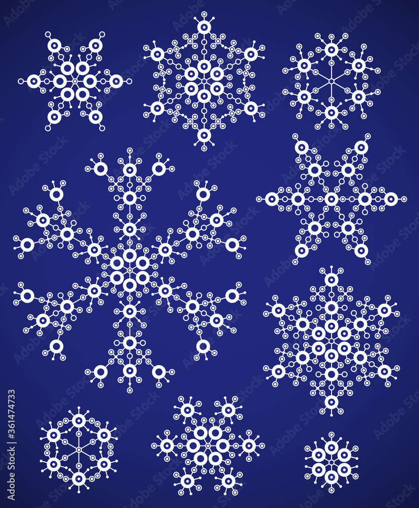 Set of snowflakes
Set of snowflakes