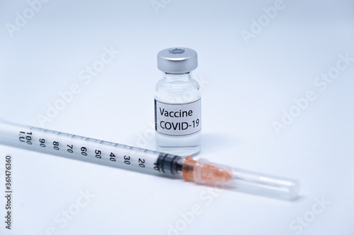 Covid-19 vaccine with syringe