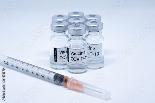 Covid-19 vaccine with syringe